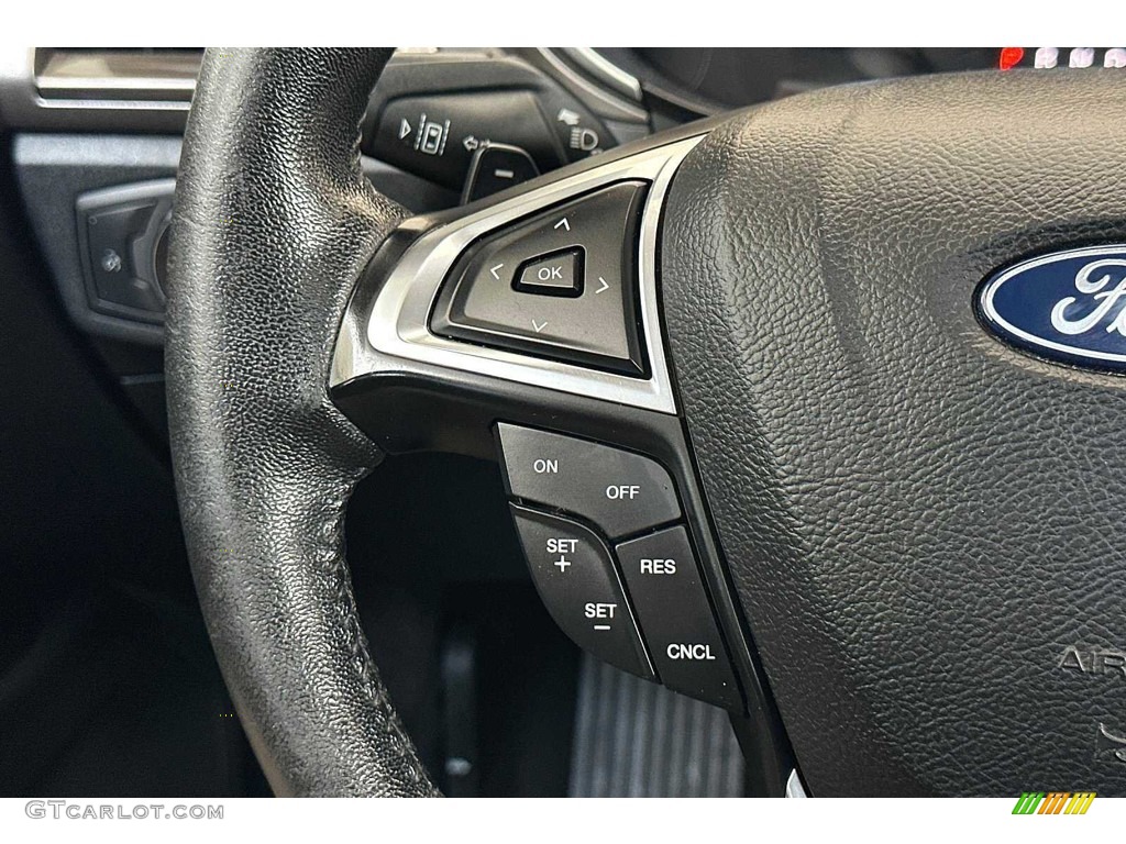 2019 Ford Fusion SEL Ebony Steering Wheel Photo #146321824