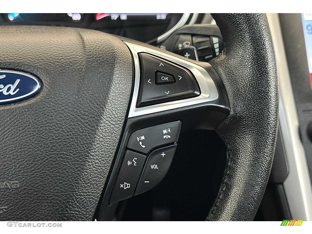 2019 Ford Fusion SEL Ebony Steering Wheel Photo #146321853