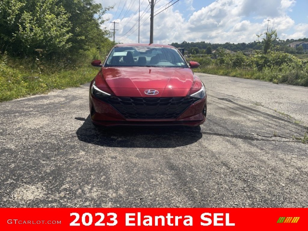 2023 Elantra SEL - Calypso Red / Medium Gray photo #3