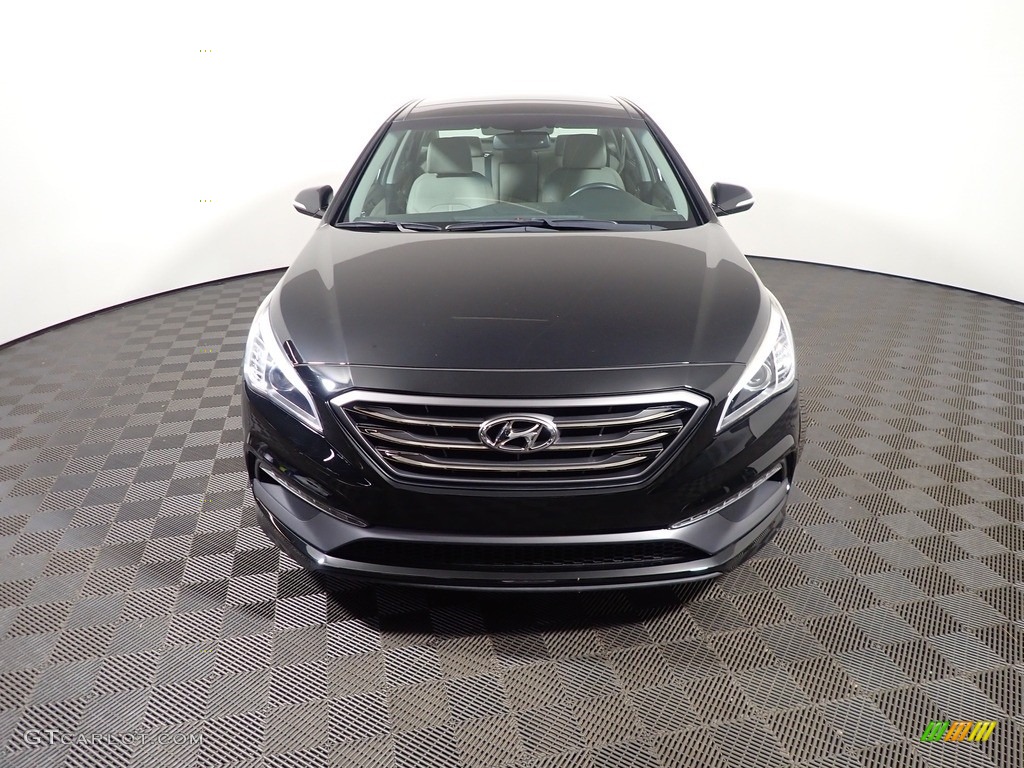 2016 Sonata Limited - Phantom Black / Gray photo #6