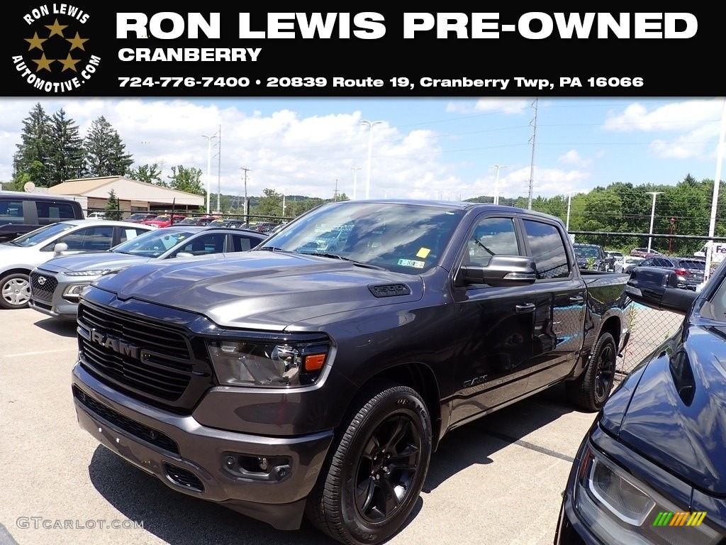 2020 1500 Big Horn Night Edition Crew Cab 4x4 - Granite Crystal Metallic / Black photo #1