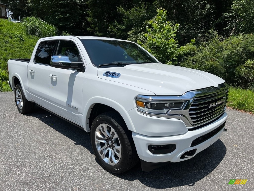 Bright White 2023 Ram 1500 Long Horn Crew Cab 4x4 Exterior Photo #146324156