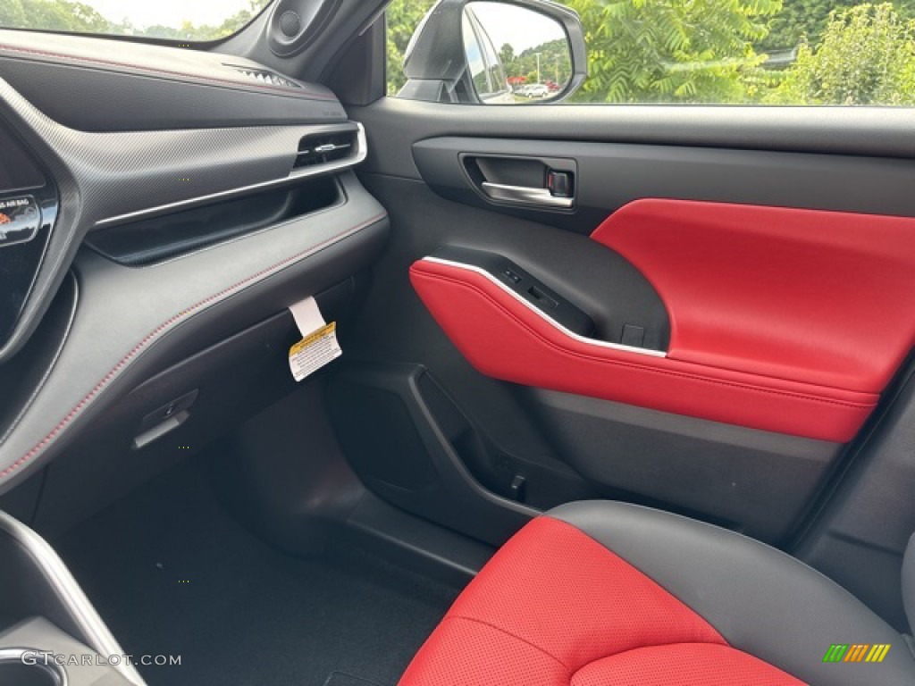 2023 Toyota Highlander XSE Cockpit Red Door Panel Photo #146324306