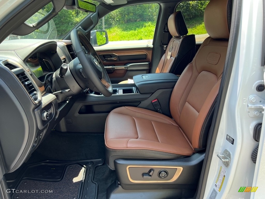 Black/New Saddle Interior 2023 Ram 1500 Long Horn Crew Cab 4x4 Photo #146324357