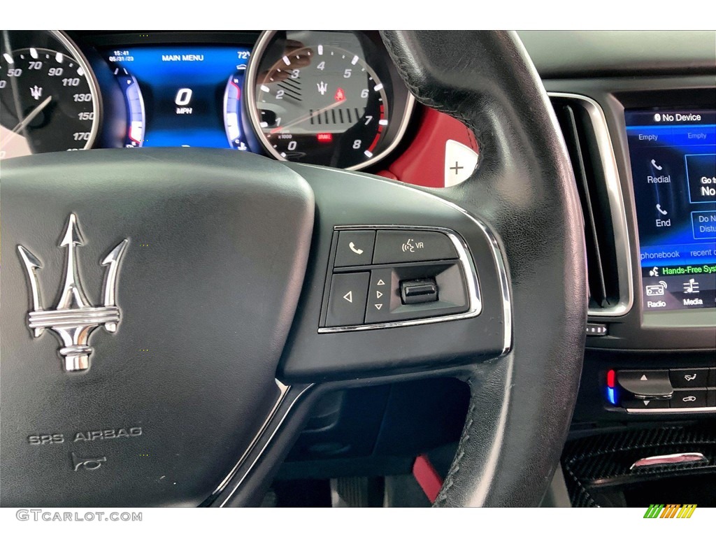 2017 Maserati Levante S AWD Red Steering Wheel Photo #146324726