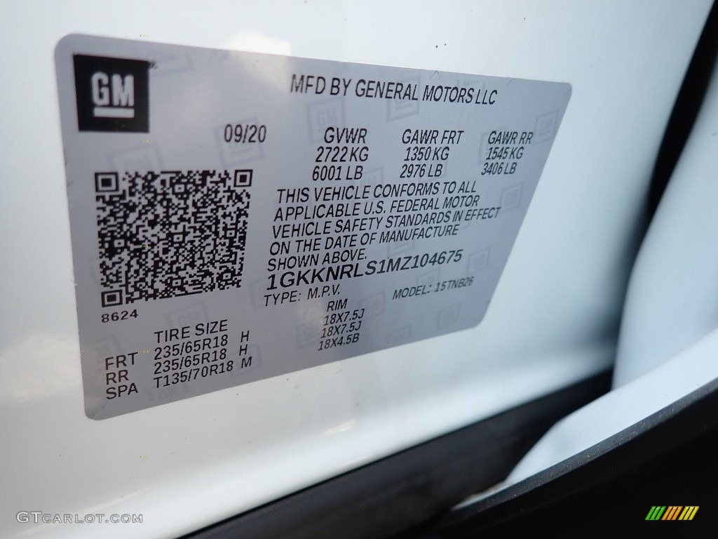 2021 Acadia SLE AWD - Summit White / Jet Black photo #15
