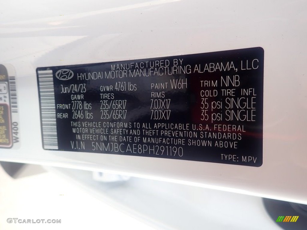2023 Tucson SEL AWD - Serenity White / Black photo #18