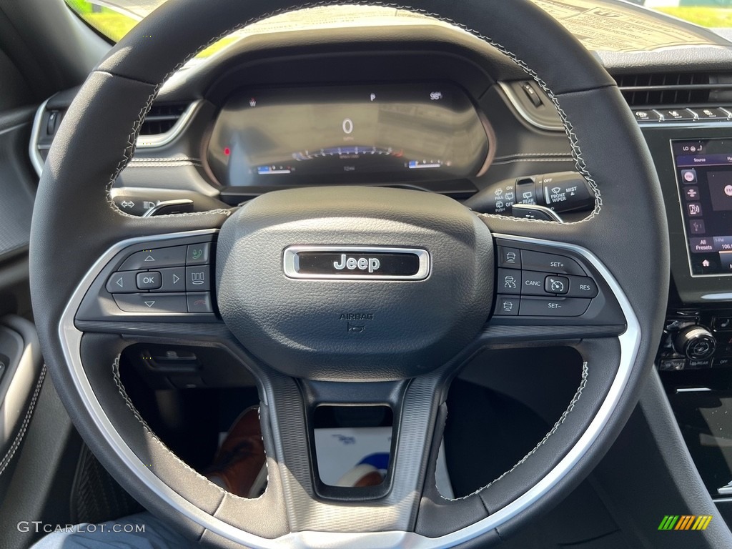 2023 Jeep Grand Cherokee L Altitude 4x4 Global Black Steering Wheel Photo #146327382