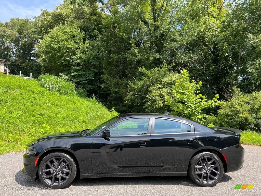 Pitch Black 2023 Dodge Charger SXT Blacktop Exterior Photo #146327726