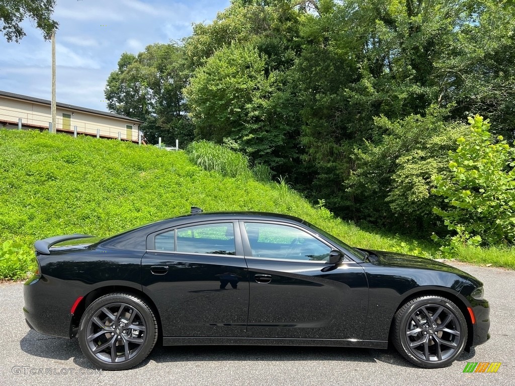 Pitch Black 2023 Dodge Charger SXT Blacktop Exterior Photo #146327753