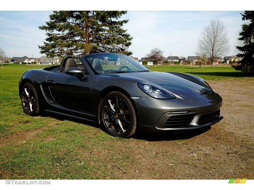 Agate Grey Metallic 2019 Porsche 718 Boxster Standard 718 Boxster Model Exterior Photo #146329116