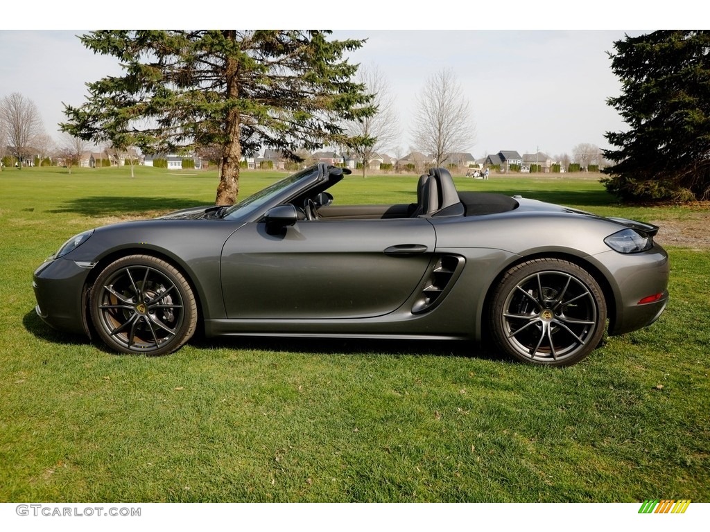 Agate Grey Metallic 2019 Porsche 718 Boxster Standard 718 Boxster Model Exterior Photo #146329558