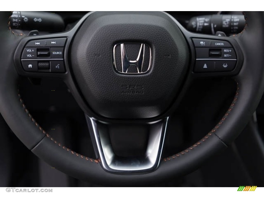2024 Honda CR-V Sport Hybrid Black Steering Wheel Photo #146331744