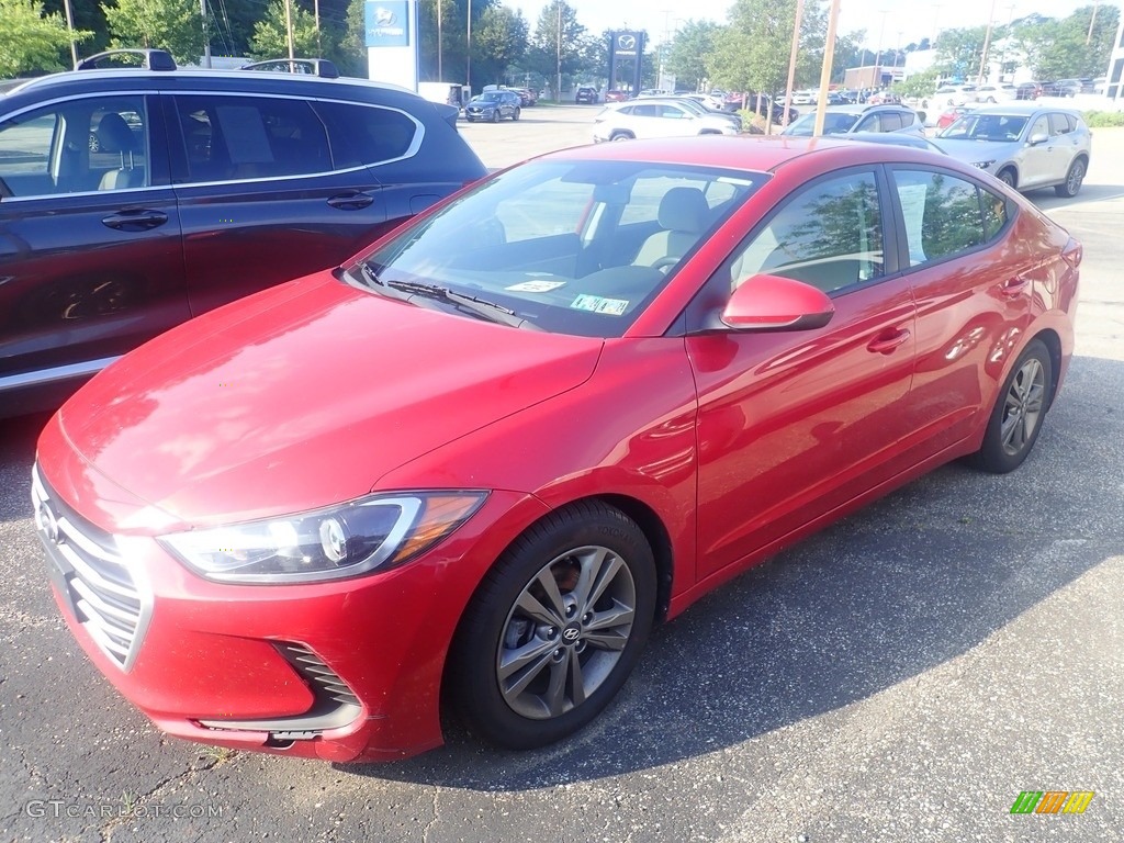 2018 Elantra SEL - Scarlet Red / Gray photo #1