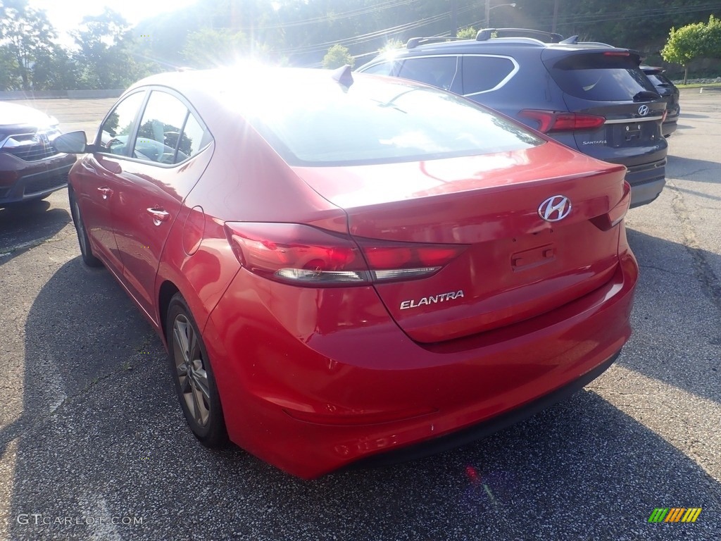 2018 Elantra SEL - Scarlet Red / Gray photo #2