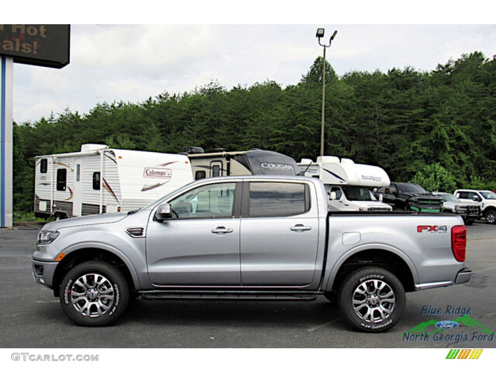 2023 Ranger Lariat SuperCrew 4x4 - Iconic Silver Metallic / Medium Stone photo #2