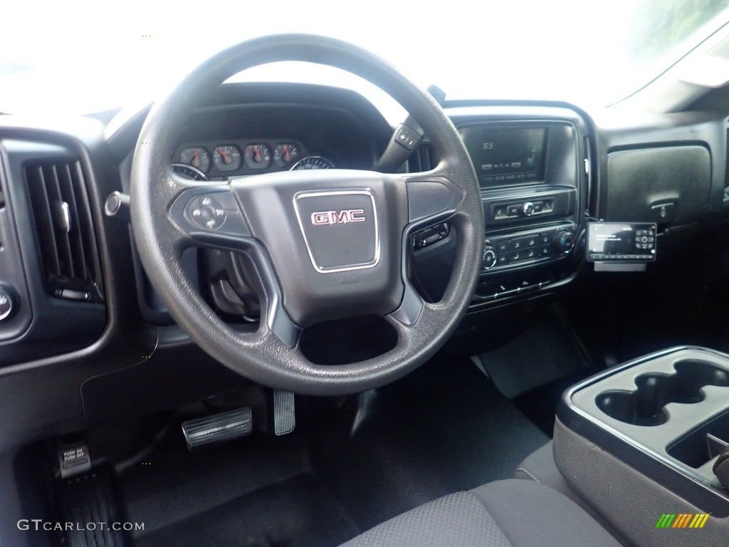 2018 GMC Sierra 1500 Regular Cab Jet Black Steering Wheel Photo #146337099