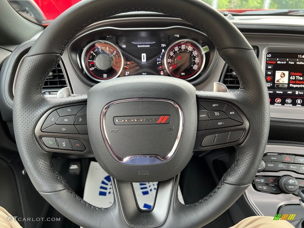 2023 Dodge Challenger R/T Plus Black Steering Wheel Photo #146337144