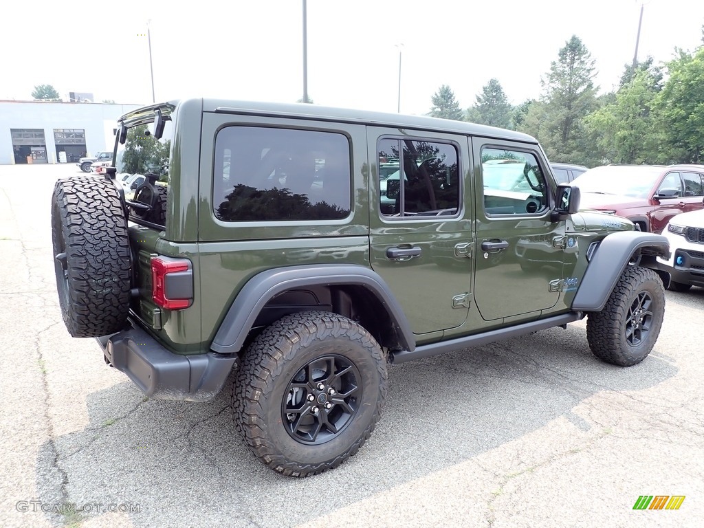 Sarge Green 2024 Jeep Wrangler 4-Door Willys 4xe Hybrid Exterior Photo #146337195