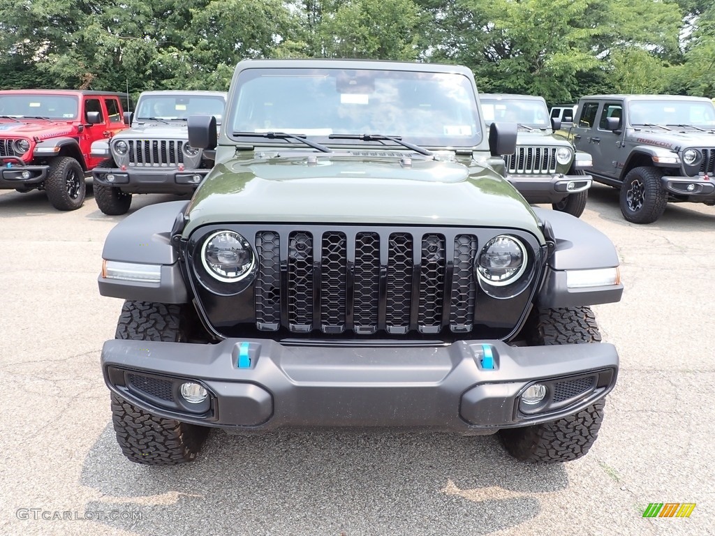 Sarge Green 2024 Jeep Wrangler 4-Door Willys 4xe Hybrid Exterior Photo #146337246