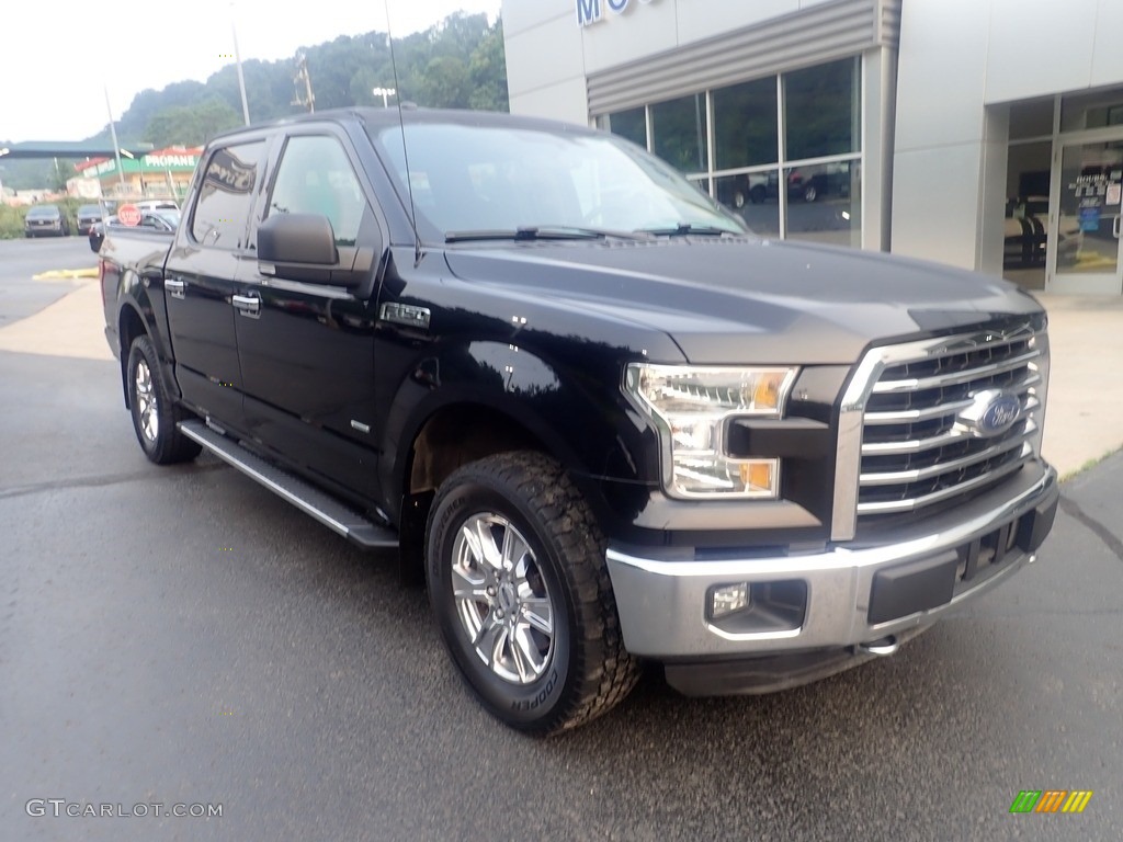 2016 F150 XLT SuperCrew 4x4 - Shadow Black / Medium Earth Gray photo #9