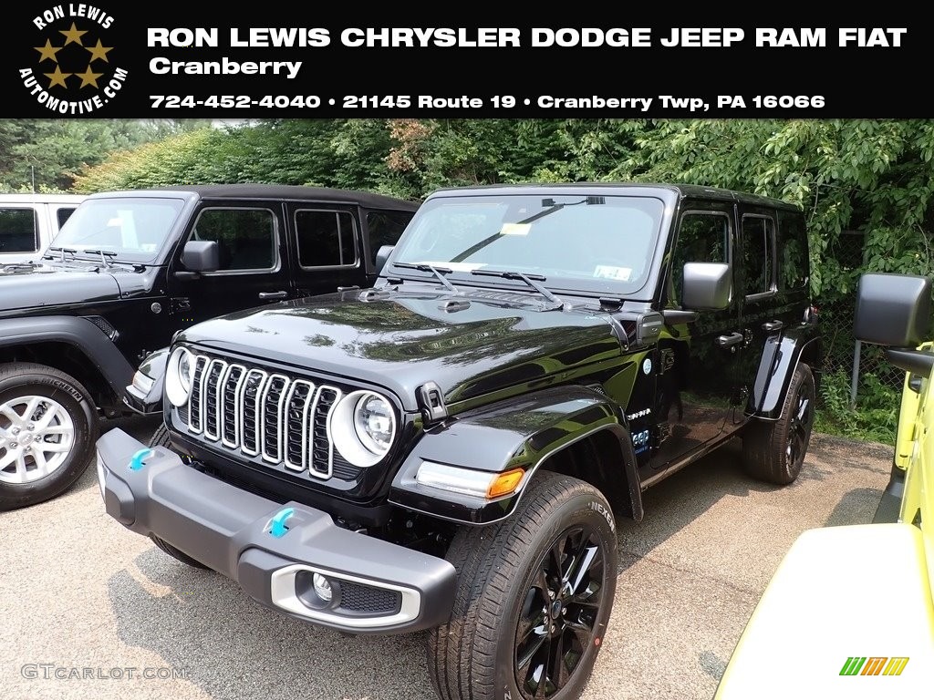 2024 Black Jeep Wrangler 4Door Sahara 4xe Hybrid 146336022 GTCarLot