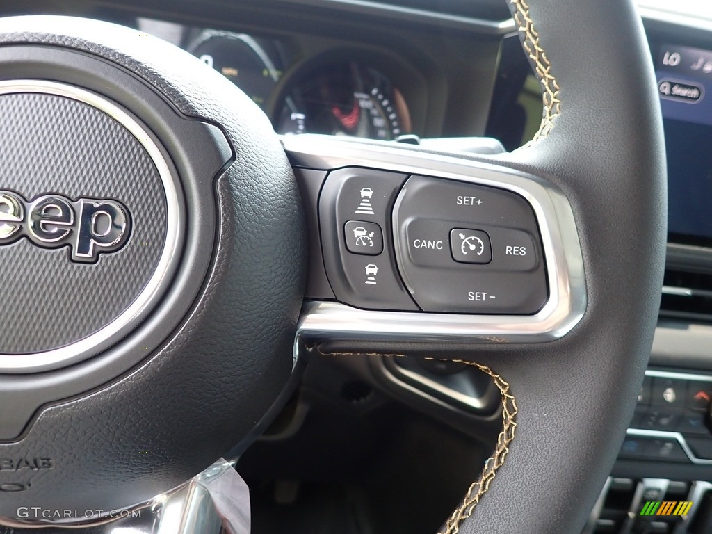 2024 Jeep Wrangler 4-Door Sahara 4xe Hybrid Black Steering Wheel Photo #146338068