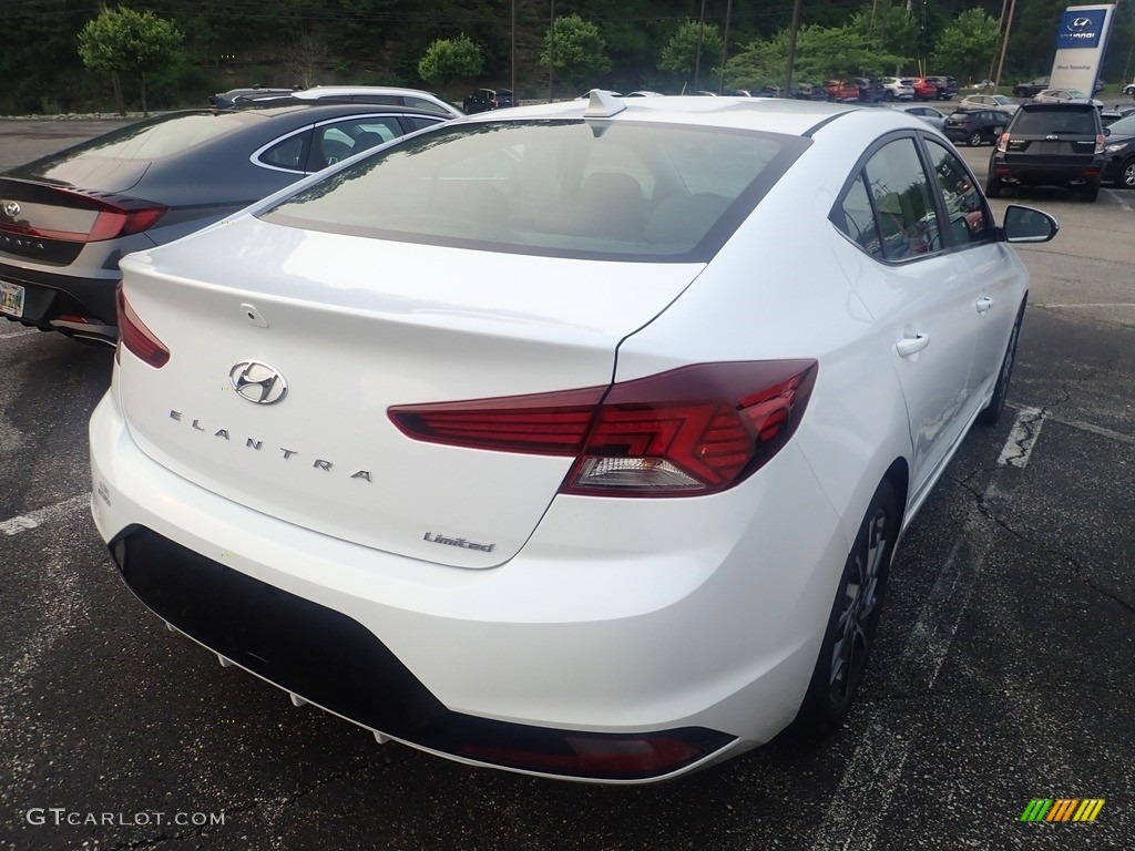 2020 Elantra Limited - Quartz White Pearl / Black photo #4