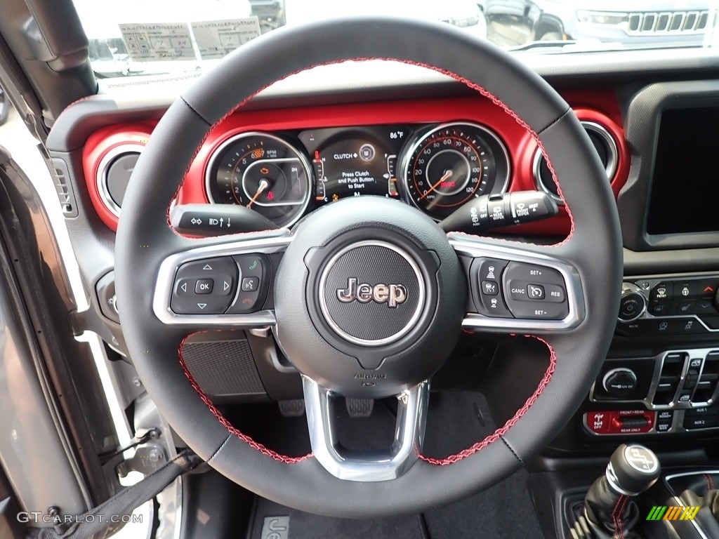 2023 Jeep Wrangler Unlimited Rubicon 4x4 Black Steering Wheel Photo #146339015