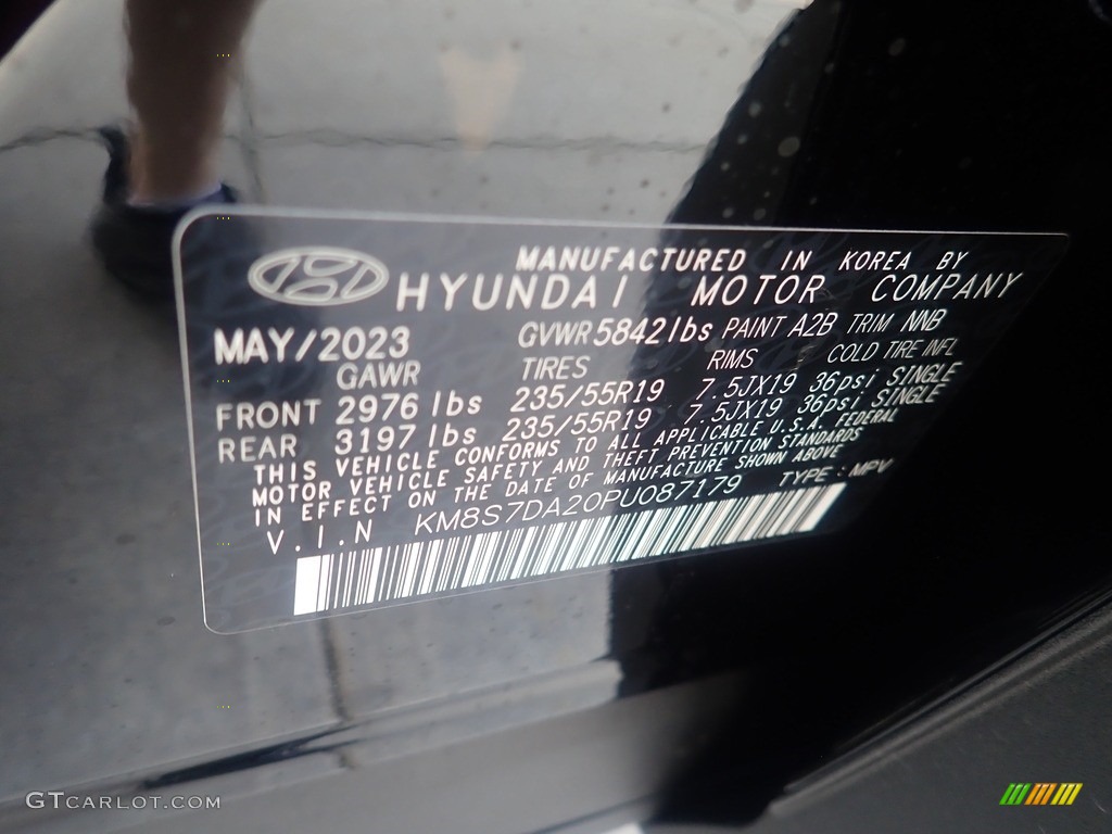2023 Santa Fe Hybrid Limited AWD Plug-In Hybrid - Black Noir Pearl / Black photo #18