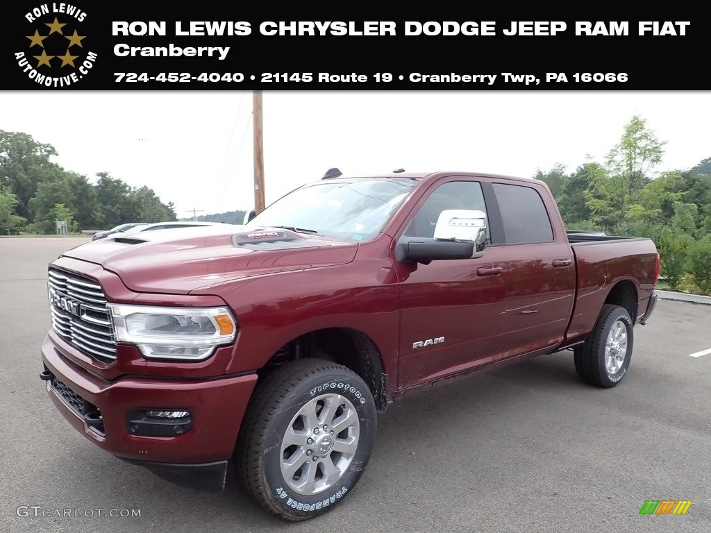 2023 2500 Laramie Crew Cab 4x4 - Delmonico Red Pearl / Black photo #1