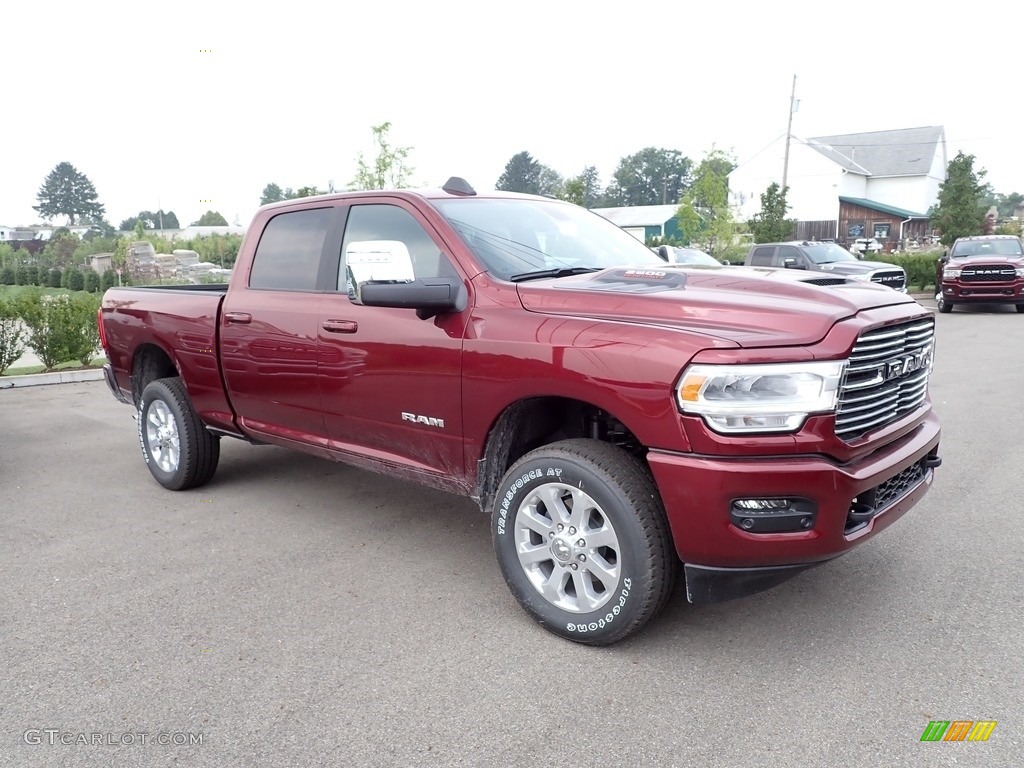 Delmonico Red Pearl 2023 Ram 2500 Laramie Crew Cab 4x4 Exterior Photo #146339211