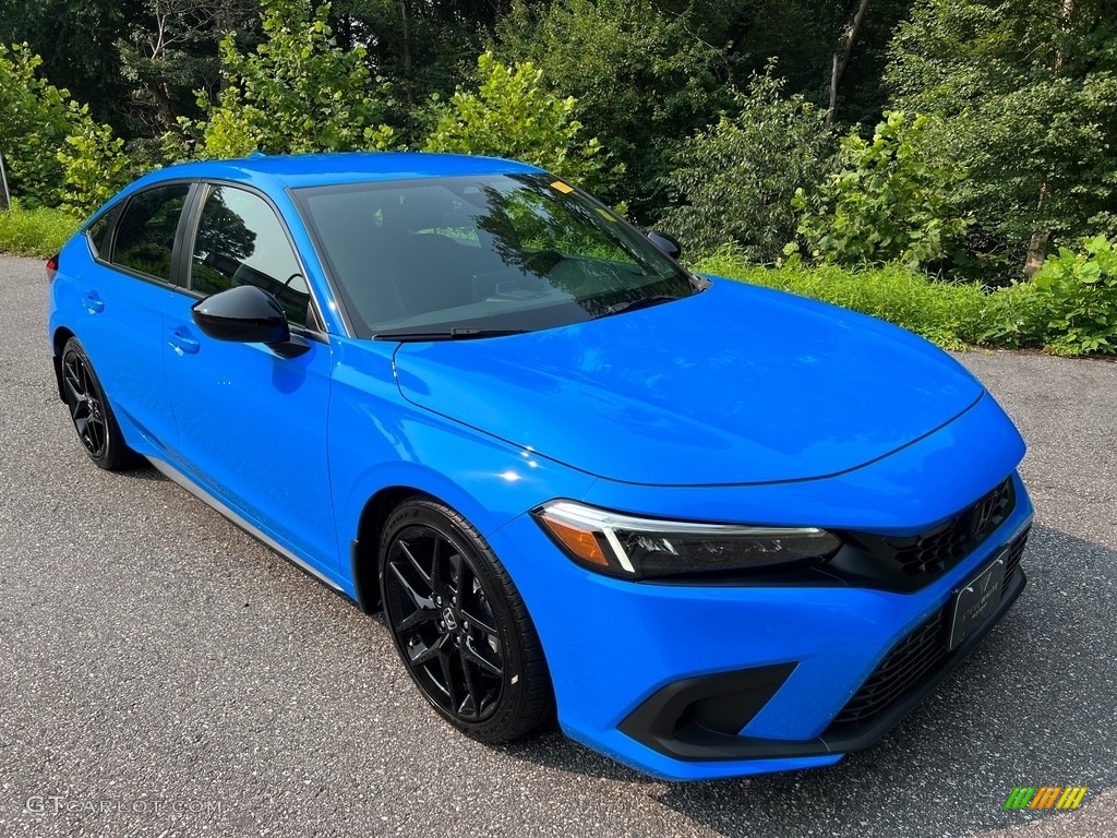 Boost Blue Metallic 2022 Honda Civic Sport Hatchback Exterior Photo #146340813
