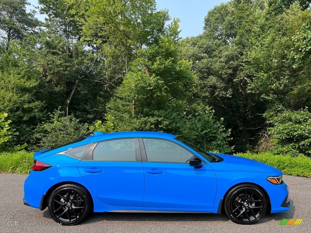 Boost Blue Metallic 2022 Honda Civic Sport Hatchback Exterior Photo #146340816