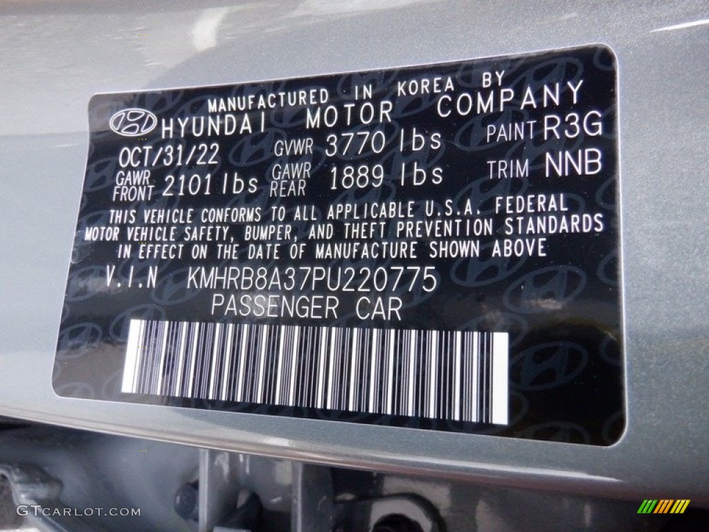 2023 Hyundai Venue SE Color Code Photos