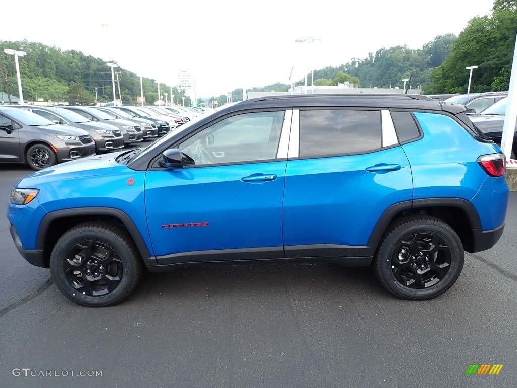 Laser Blue Pearl 2023 Jeep Compass Trailhawk 4x4 Exterior Photo #146341706