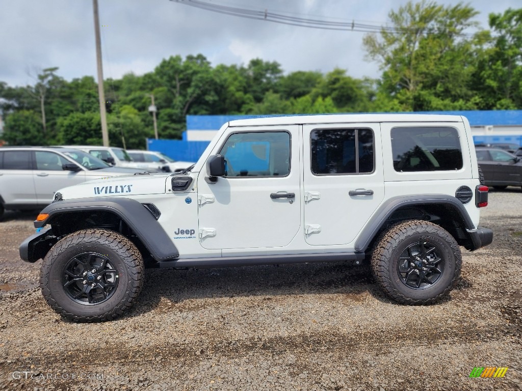 Bright White 2024 Jeep Wrangler 4-Door Willys 4xe Hybrid Exterior Photo #146341864