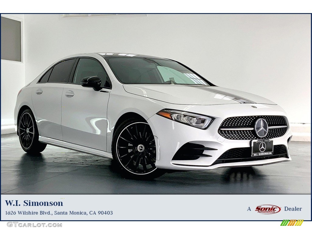 2020 A 220 Sedan - Digital White Metallic / Macchiato Beige photo #1