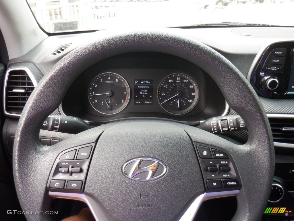2019 Hyundai Tucson Value Black Steering Wheel Photo #146343019