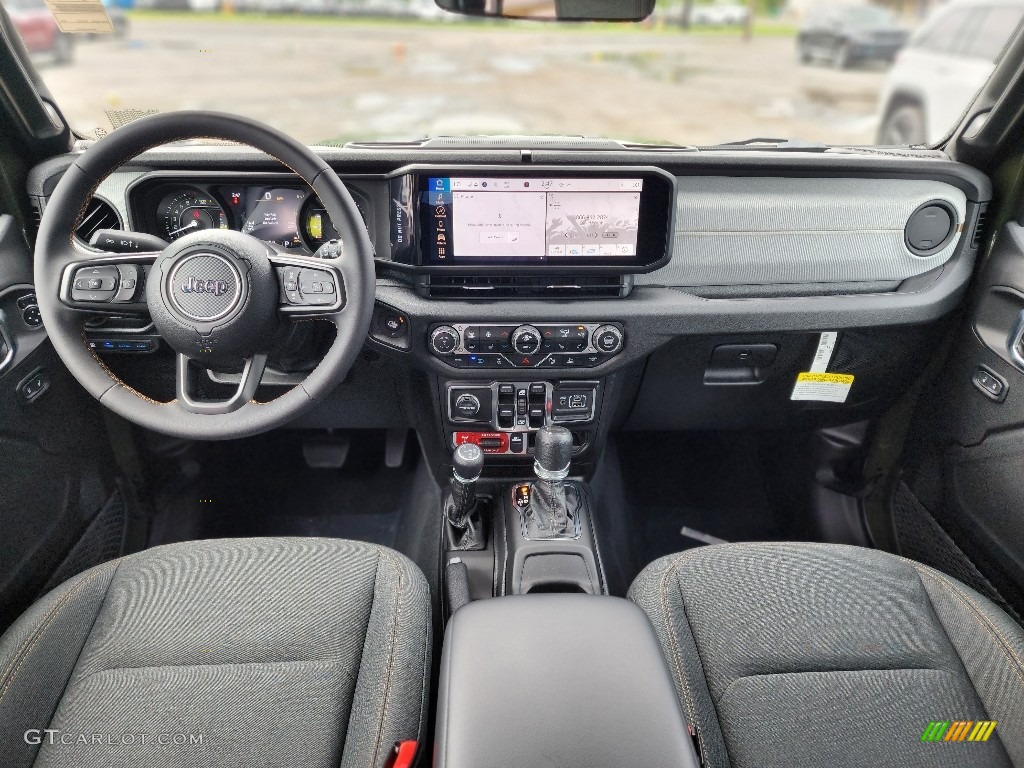 Black Interior 2024 Jeep Wrangler 4-Door Willys 4xe Hybrid Photo #146343217