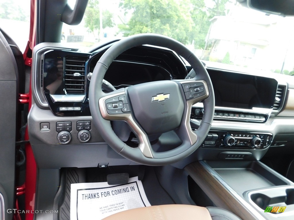 2024 Chevrolet Silverado 2500HD High Country Crew Cab 4x4 Jet Black/Umber Steering Wheel Photo #146343259