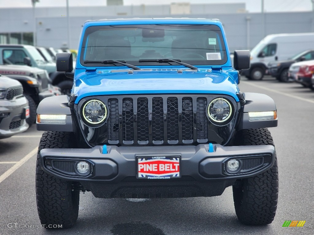 2024 Wrangler 4-Door Willys 4xe Hybrid - Hydro Blue Pearl / Black photo #2
