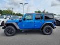 Hydro Blue Pearl 2024 Jeep Wrangler 4-Door Willys 4xe Hybrid Exterior