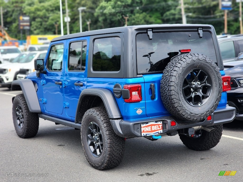 2024 Wrangler 4-Door Willys 4xe Hybrid - Hydro Blue Pearl / Black photo #4