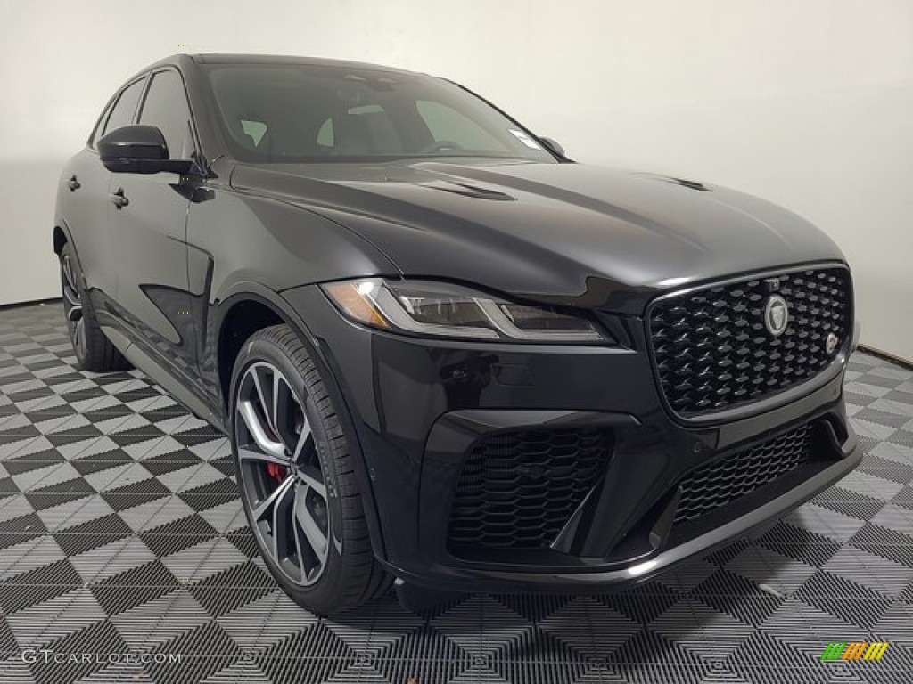 Santorini Black Metallic 2024 Jaguar F-PACE SVR Exterior Photo #146344021