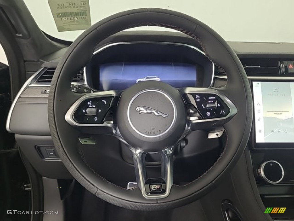 2024 Jaguar F-PACE SVR Ebony/Ebony Steering Wheel Photo #146344117