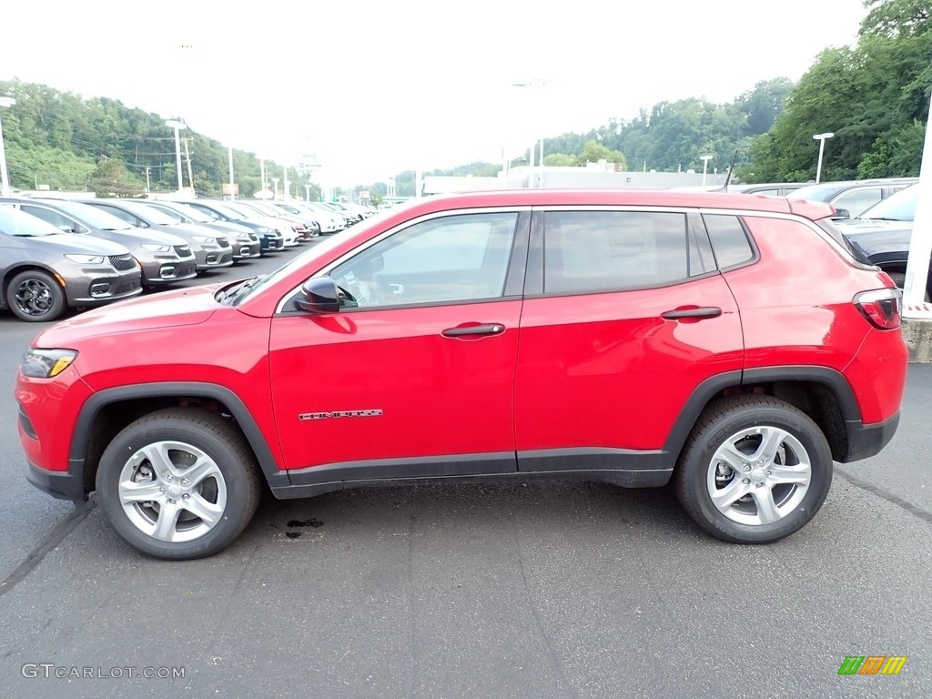 Redline Pearl 2023 Jeep Compass Sport 4x4 Exterior Photo #146344534