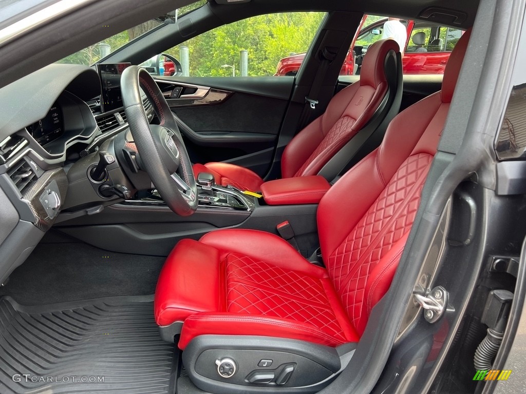 Magma Red Interior 2021 Audi S5 Sportback Premium Plus quattro Photo #146344751