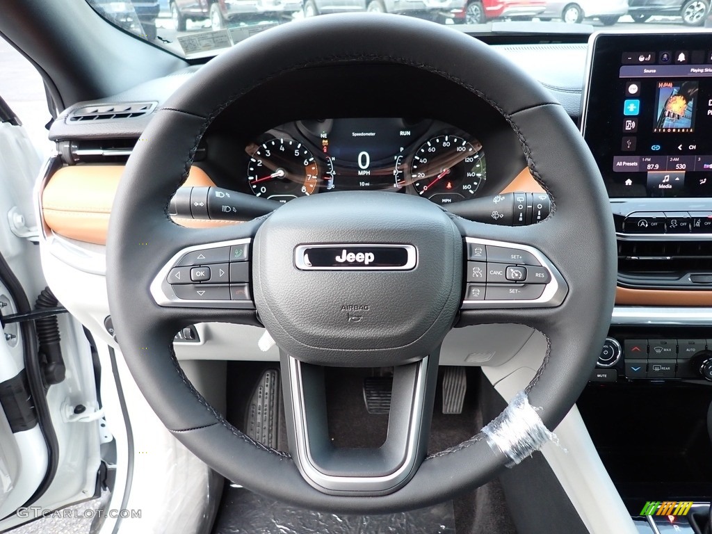 2023 Jeep Compass Limited 4x4 Steel Gray Steering Wheel Photo #146345359