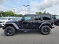 Black 2024 Jeep Wrangler 4-Door Willys 4xe Hybrid Exterior